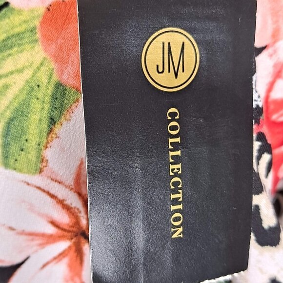 JM Collection Size Large Animal Print and Floral Tunic Embellished Neckline NWT - Picture 12 of 16